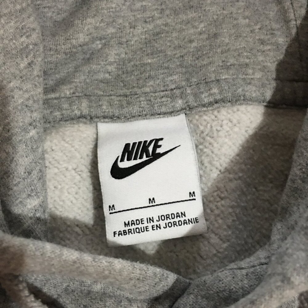 Nike Sportswear Club Fleece Hoodie Mens Medium Gray Sweatshirt - Picture 3 of 8